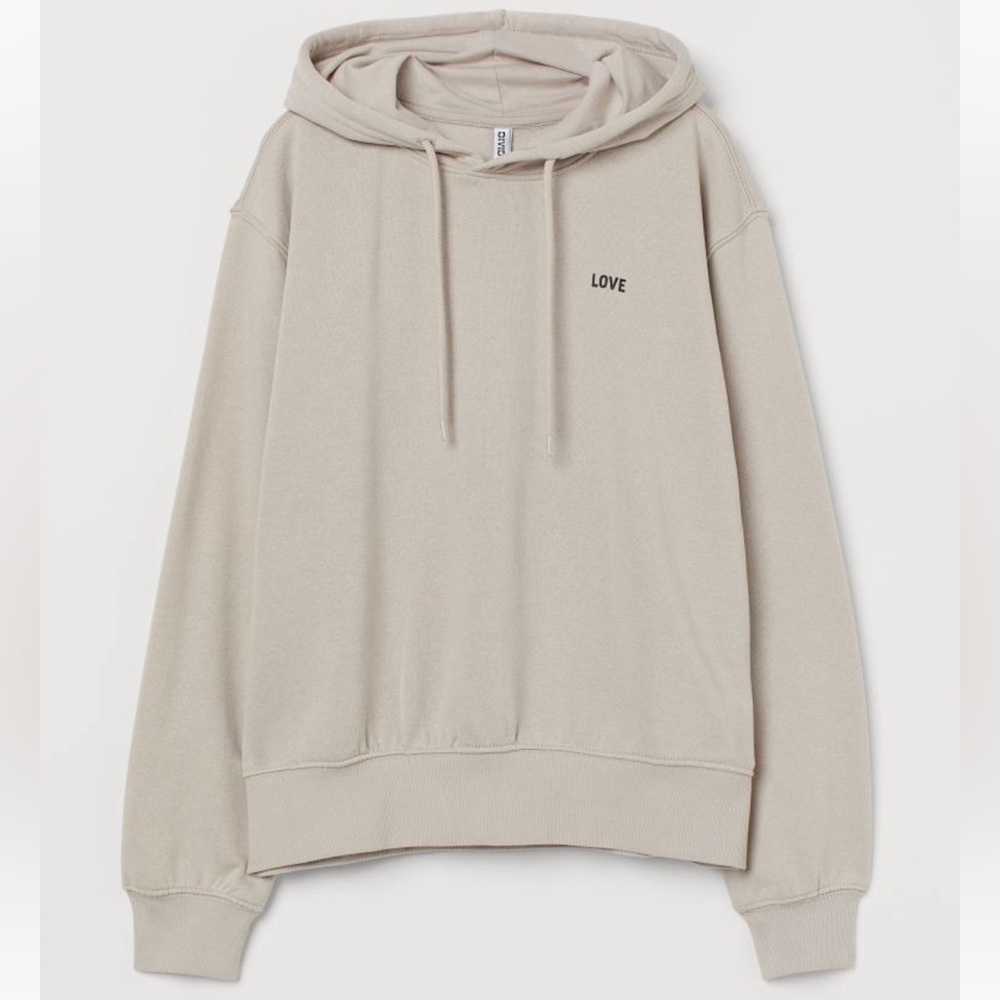 H&M Light  Beige Sweatshirt Hoodie